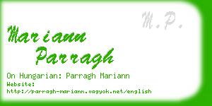 mariann parragh business card